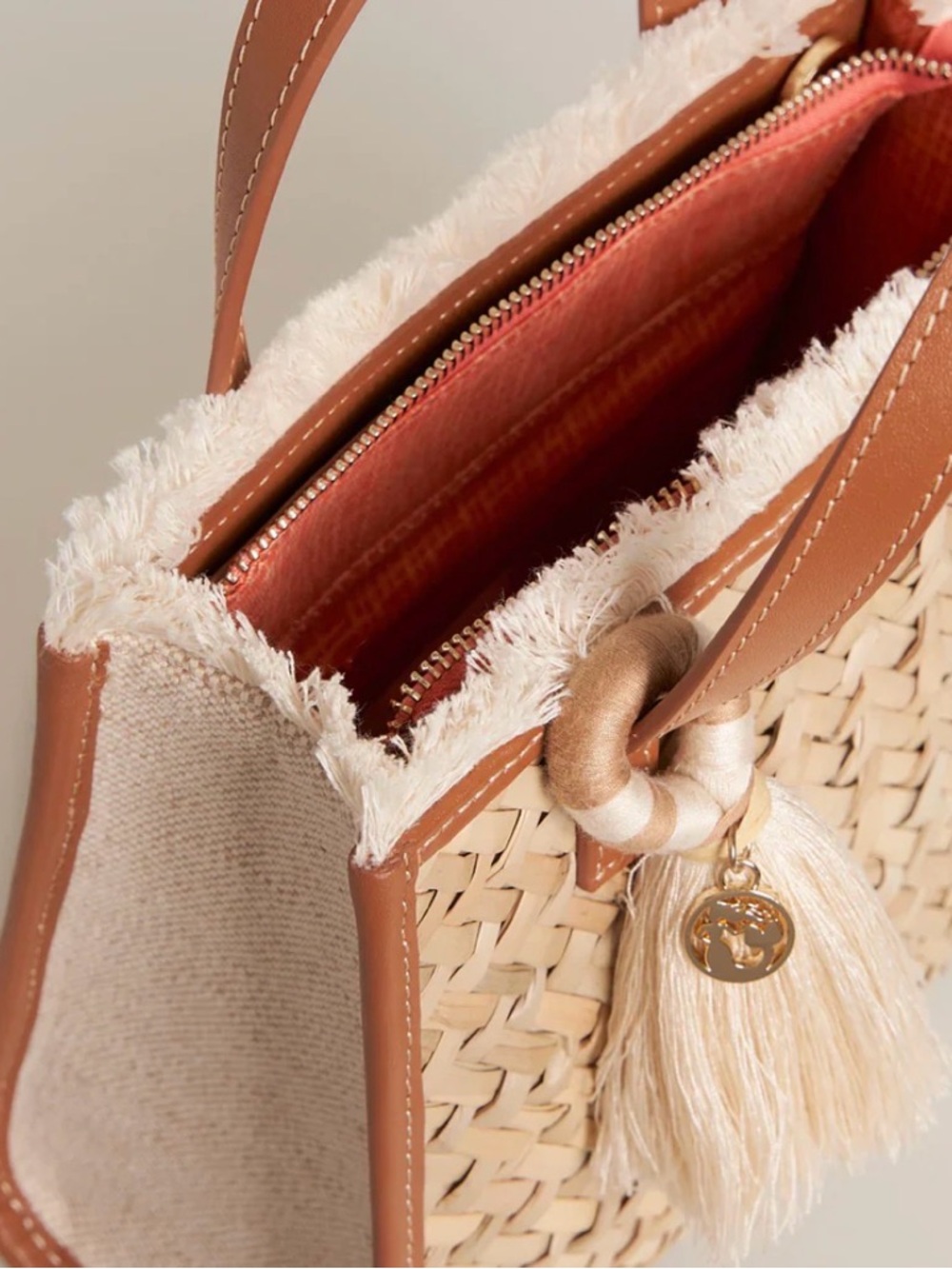 Spartina 449 Straw Dune Satchel Crossbody bag - Picture 3 of 9